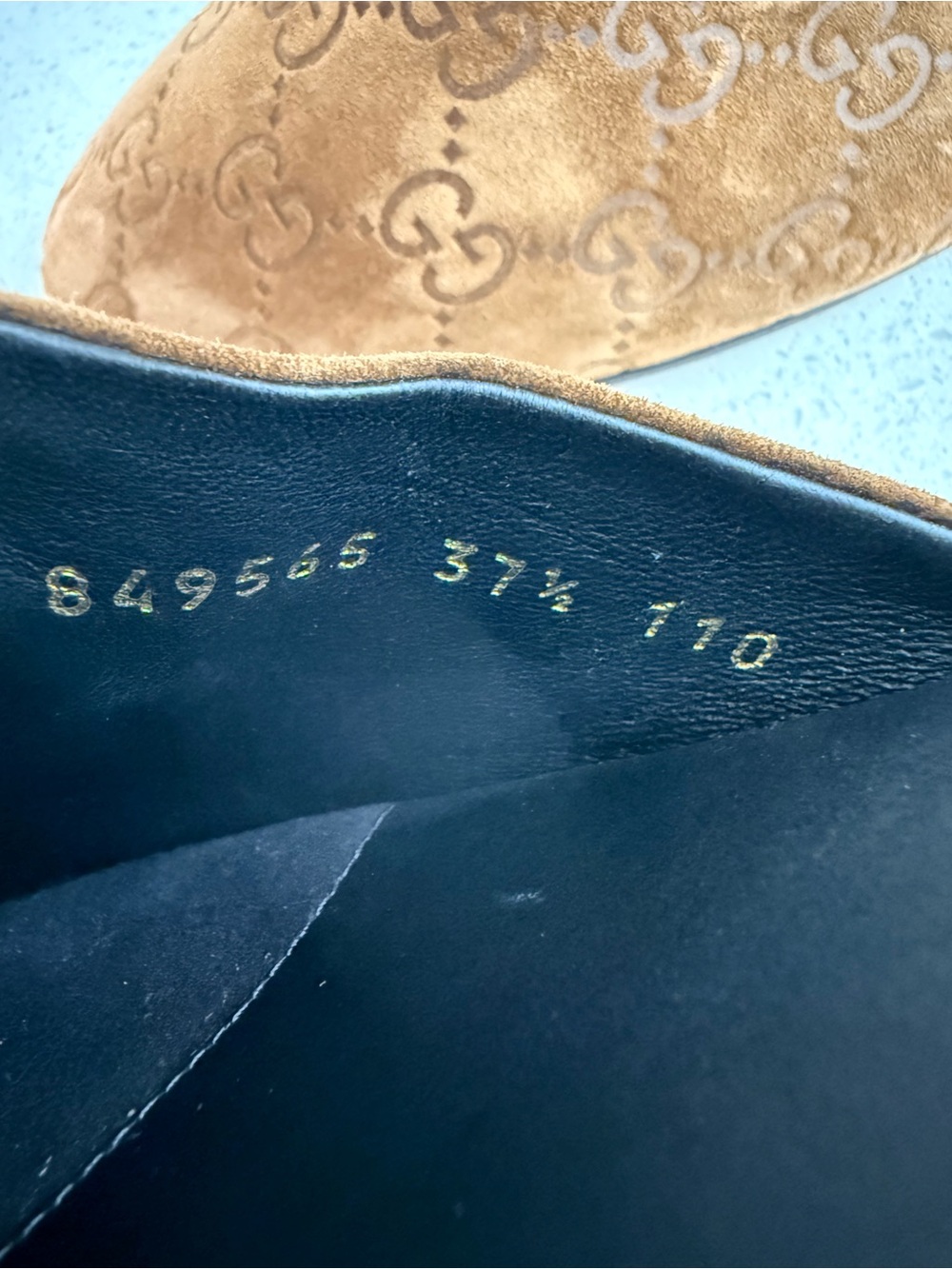 GUCCI Horsebit GG Suede Mule EU 37.5 US 7.5 - Picture 6 of 8